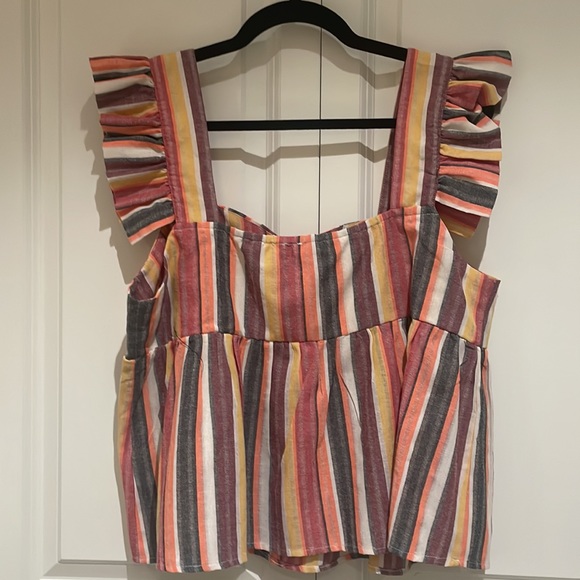 Striped BabyDoll Blouse - Picture 5 of 7